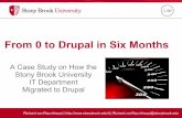 Migrated to Drupal IT Department Stony Brook University A ... From 0 to Drupal in Six Months A Case