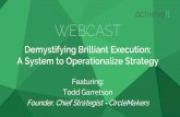 CEO Overview Of 2013 & 2014 Strategic Priorities€¦ · 24/05/2017  · Meet the Speakers Todd Garretson is the Founder and Chief Growth Strategist of. CircleMakers, LLC. With over
