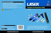 Conjunto de ferramenta TPMS - Laser ToolsConjunto do Sistema de Monitorização da Pressão dos Pneus (TPMS) que contém as ferramentas necessárias para a montagem correcta do sensor