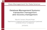 Database Management Systems: transaction management and ... · 1.5 Transaction management in SQL DBMS transactions and recovery 4. Transactions A transaction models the execution
