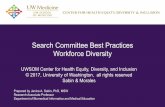 Search Committee Best Practices Workforce Diversitycedi-web01.s.uw.edu/wp-content/uploads/CEDI-Search... · Moss-Racusin et al., 2012 . ... information in white candidate CV and less