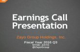 Earnings Call Presentation€¦ · Jun-14 Sep-14Dec-14 Mar-15 Jun-15 Sep-15 Dec-15 Mar-16 1 Includes churn replacement capex plus 4.2% implied growth Purchases of PP&E Cash Flow From