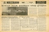 1 6,000 tons turned away British dock workers stop grapes · Donation 1O~ ~10 6,000 tons turned away Vol. VII No.1 British dock workers stop grapesJanuary 18, 1974 'Not unloading
