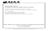 AIAA-2001-0757 Cryogenic Model Materials (Invited)mln/ltrs-pdfs/NASA-aiaa-2001-0757.pdfAIAA-2001-0757 3 American Institute of Aeronautics and Astronautics strength for each material