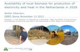 Availability of local biomass for production of ... Koffiedik 16 16 16 16 16 Suikerbietenreststromen