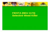 FIESTA (NEU 1173) Selective Weed Killer Study Results LR.pdf(5.75 fl oz/yd2) NEU 1173H (11.5 fl oz/yd2) WEED-B-GONE Untreated Control Treatment Mean Mortality (%) California Data.