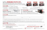 EARN UP TO 100 BACK ON WINCHESTER AA LOADS...STEP Calculate your rebate amount. I purchased_____individual AA boxes x $2.00 = _____ Rebate Amount I purchased_____individual AA cases