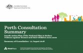 Perth Consultation Summary - Department of Social Services · 2018-10-01 · Perth Consultation Summary Fourth Action Plan of the National Plan to Reduce Violence against Women and