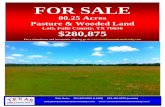 FOR SALEs3.amazonaws.com/loa.data/inv/2090465/80 Brochure 9-15.pdf · A DBA of Dube’s Commercial, Inc. TREC# 484723 FOR SALE 80.25 Acres Pasture & Wooded Land Lott, Falls County,