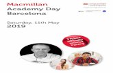 Macmillan Academy Day Barcelona · 2019-03-28 · Macmillan Education Dear teacher, We are delighted to invite you to the Macmillan Academy Day in Barcelona that will take place at