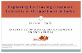 Exploring Increasing Graduate Intensity in …...occupations in 1999-00 while the returns are highest for ‘Traditional’ occupations in 2004-05 and 2009-10. • ‘New’ occupations
