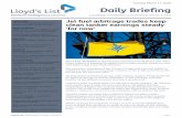 Daily Briefing - Lloyd's List · 2020-03-16 · That said, Fleet Management head of business development Vikas Grewal said that the Chinese authorities were allowing Chinese crew