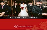 Our Wedding Story B&A:Layout 1 · For the bridal party I chose black bridesmaid dresses which were complimented with bouquets of red roses. I too carried a large bouquet of red roses