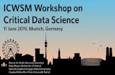 ICWSM Workshop on Critical Data Science · Momin M. Malik (Harvard University) Katja Mayer (University of Vienna) Hemank Lamba (Carnegie Mellon University) ... Pratap Chatterjee and