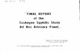 INAL REPORTF of the Tuskegee Syphilis Study Ad …...2 North Market Square Harrisburg, Pennsylvania 17108 Mr. Barney H. Weeks President, Alabama Labor Council AFL-CIO 1018 South