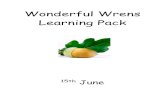 Wonderful Wrens Learning Pack€¦ · Maths – play dough maths If you have play dough at home that is great but here is a play dough recipe in case you don’t and would like to