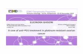 3 Ghisoni Eleonora · Oct 2015 – Jan 2016: II line CT Carboplatin-Gemcitabine (6 cycles) with radiologicalPR Apr2016:PD(para-aorticandsupra-diaphragmlymphnodes) Secondplatinum-resistantrecurrence(PFI3months)