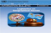 Legislation on Geographical Names - United Nations · UNGEGN Information Bulletin No. 55 • December 2018 • Page 2 The Information Bulletin of the United Nations Group of Experts