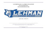 LEHMAN LOBO BAND STUDENT HANDBOOKloboband.org/wp-content/uploads/2018/04/18-19-LHS-Band-Handbook.pdfLehman Lobo Band Student Handbook Page 3 2018-2019 Color Guard The Lehman Color