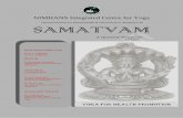NIMHANS Integrated Centre for Yoga SAMATVAM … · from various disciplines. This course is conducted in the months of January, April, July and October. Duration of the course is