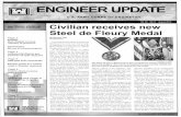 U.S. ARMY CORPS OF ENGINEERS...Vol. 34 No.8 August 2010 Civilian receives new Steel de Fleury Medal By Bernard Tate Headquarlers Erin Sunde became the first civilian and the first
