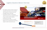 Logistics Solutions Advisor Overview - Manheim€¦ · LOGISTICS Logistics Solutions Advisor Overview •The Logistics Solutions Advisor helps you and your clients become more familiar