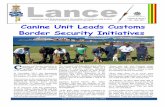 Canine Unit Leads Customs Border Security Initiatives Jan - Mar 2014.pdf · Page 6 LANCE - - Getting it Straight Customs Week 2014 - “Communication: Sharing Information for Better