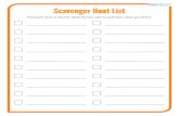Scavenger Hunt List · Title: Long Scavenger Hunt Template Author: LoveToKnow logo Subject: Long Scavenger Hunt Template Keywords: Long Scavenger Hunt Template Created Date