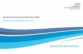 Equality & Inclusion Action Plan 2018 · Compliance with the Equality and Human Rights Commission (EHRC) Statutory Codes of Practice on Employment; Equal Pay; ... EIA Policy Review