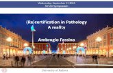 (Re)certification in Pathology A reality Ambrogio Fassinacpo-media.net/ECP/2019/Congress-Presentations/1446... · pathology and cytopathology and additional competences in areas of