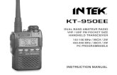 DUAL BAND AMATEUR RADIO HANDHELD TRANSCEIVER 144 … · 2016-01-04 · INTEK KT-950EE comply with all the technical regulations applicable to the above mentioned products in accordance