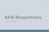 Milk Biosynthesis...Pentose Phosphate Pathway Summary: Ruminants vs Monogastrics Monogastrics: 3Glucose-6-phosphate + 6NADP+ → 2 Frucose-6P + Glyceraldehyde-3P + 3CO 2 + 6NADPH +