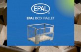 EPAL BOX PALLET€¦ · EPAL BOX PALLET Speci˜ cations • Length: 1,200 mm • Width: 800 mm • Height: 970 mm • Weight as of year of production 2011: 70 kg • Load bearing