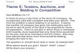 Theme E: Tenders, Auctions, and Bidding In Competition · 2005-07-25 · 1. Sallymight inform eachoftheir rivals’ bids, and allowrevised bids. An open-outcry, English (or ascending-bid)