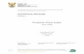 STATISTICAL RELEASE - Statistics South Africa · Producer Price Index, June 2019 Key findings for June 2019 Final manufactured goods – headline PPI Annual producer price inflation