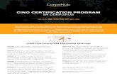 CINO CERTIFICATION PROGRAM - CorpoHub · Send a request for tailor-made CINO Certification Program meeting at your premises: hello@corpohub.com YES, WE DO CINO CERTIFICATION PROGRAM
