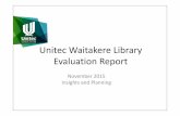 Waitakere Library Evaluationlibrary.unitec.ac.nz/aboutlibrary/surveys/2015... · Research Introduction The research aims to find out how students feel about Waitakere Library’s