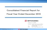 Consolidated Financial Report for Fiscal Year Ended December 2019 · 2020-04-17 · Consolidated Financial Report for Fiscal Year Ended December 2019. February . 10, 2020. zXv ...