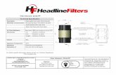 Technical Specification - Headline Filters · Filter Element: 25-64-PP. Technical Specification. Description . Disposable Particulate Filter Element . Materials of Construction .