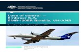 Loss of control — Embraer S.A. Insert document title EMB ... · On 22 March 2010, an AirNorth Embraer S.A. EMB-120ER Brasilia aircraft (EMB-120), registration VH-ANB, crashed moments