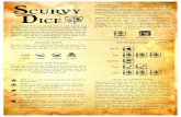 SETUP: Scurvy Dog TREASURE HUNTS - Firelock Games · Sails and Hull dice share the same icon. PHASE #2: CANNON PHASE Players fire their Cannons in order of fastest to slowest (Most