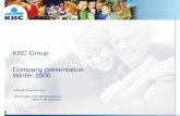 KBC Group Company presentation Winter 2006 - KBC Bank · Q1 04 Q2 04 Q3 04 Q4 04 Q1 05 Q2 05 Q3 05 Q4 05 Q1 06 Q2 06 Q3 06 Q3 at a glance – financial headlines in m EUR Net profit