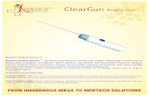 NEWTECH MEDICAL TM ClearGun - Amazon Web Services...Newtech Medical Devices TM develops, manufactures, markets and support cutting‐edge vascular access devices and accessories to
