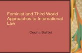 Feminist and Third World Approaches to International Law · Third World Feminism Liberal inclusion- PIL has ignored third world women and should assimilate them Structural Bias- PIL