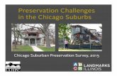 Preservation Challenges in the Chicago Suburbs...Survey Results • Who responded? 46.0% were current Commissioners 19.4% were FT local planning staff Others: Interested Citizens and