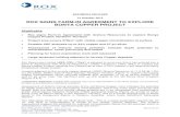 ROX SIGNS FARM-IN AGREEMENT TO EXPLORE ... - Rox Resources€¦ · ROX RESOURCES LIMITED – 22 December 2011 Rox Resources Limited ABN 53 107 202 602 RRL1161D-IM Level 1, 30 Richardson