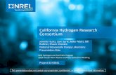 California Hydrogen Research Consortiumsupport their hydrogen efforts. This research consortium identified the research tasks based on research needs and priorities for the California