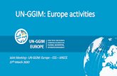 UN-GGIM: Europe activities€¦ · • The Event brought together senior executives and experts from the ... Portugal • Antonio Arozarena Villar, Spain • David Henderson, United