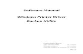 Windows Printer Driver Backup Utility - Star Micronics · 2020-03-18 · Introduction l This utility enables you to back up and restore your Windows printer driver settings. l This