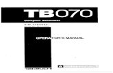 Takeuchi TB070 Compact Excavator Operator manual
